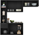 Cozinha Compacta Completa com Armário e Balcão Sofia Mp2001 Preta – Multimóveis, Design Moderno e Espaçoso
