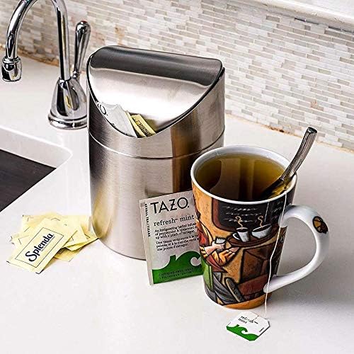 Lixeira Basculante De Pia E Mesa Aço Inoxidável Casa Cozinha