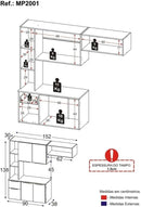 Cozinha Compacta Completa com Armário e Balcão Sofia Mp2001 Preta – Multimóveis, Design Moderno e Espaçoso