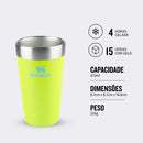 Stanley - Copo de cerveja isolado, copo empilhável Stay Chill de 473 ml, para bebidas quentes ou frias