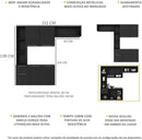 Cozinha Compacta Completa com Armário e Balcão Sofia Mp2001 Preta – Multimóveis, Design Moderno e Espaçoso