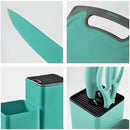 Conjunto de Utensílios de Cozinha 19 Peças em Silicone com Cabo de Madeira, Livre de BPA, Antiaderente e Resistente ao Calor (Branco)