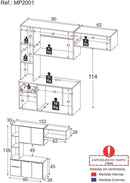 Cozinha Compacta Completa com Armário e Balcão Sofia Mp2001 Preta – Multimóveis, Design Moderno e Espaçoso