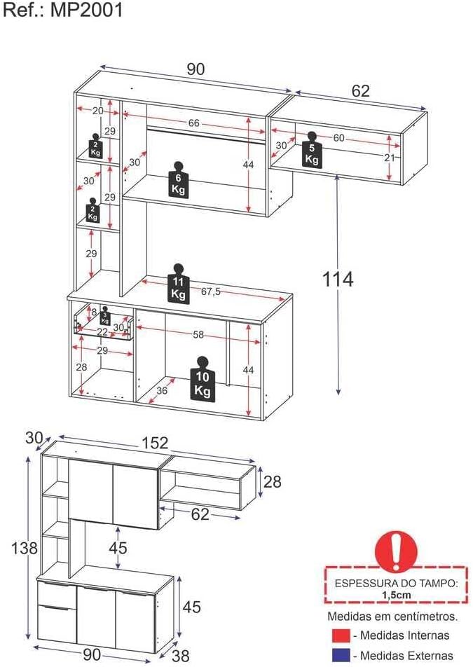 Cozinha Compacta Completa com Armário e Balcão Sofia Mp2001 Preta – Multimóveis, Design Moderno e Espaçoso