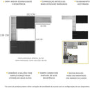Cozinha Compacta Completa com Armário e Balcão Sofia Mp2001 Preta – Multimóveis, Design Moderno e Espaçoso