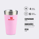 Stanley - Copo de cerveja isolado, copo empilhável Stay Chill de 473 ml, para bebidas quentes ou frias
