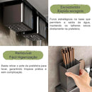Organizador Multiuso/Suporte de Parede/Porta Utensílios, Talheres e Porta Pano de Pratos com 8 ganchos 50cm, em metal, super resistente, moderno e funcional, sua cozinha muito mais charmosa!