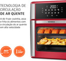 MONDIAL Fritadeira Air Fryer Forno Oven 12L, Preto/Inox, 2000W, 110V - AFON-12L-BI