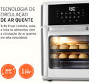 MONDIAL Fritadeira Air Fryer Forno Oven 12L, Preto/Inox, 2000W, 110V - AFON-12L-BI