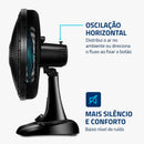 MONDIAL Ventilador de Mesa 40cm Super Power, Preto/Prata, 140W, 110V - VSP-40-B