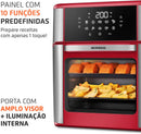 MONDIAL Fritadeira Air Fryer Forno Oven 12L, Preto/Inox, 2000W, 110V - AFON-12L-BI