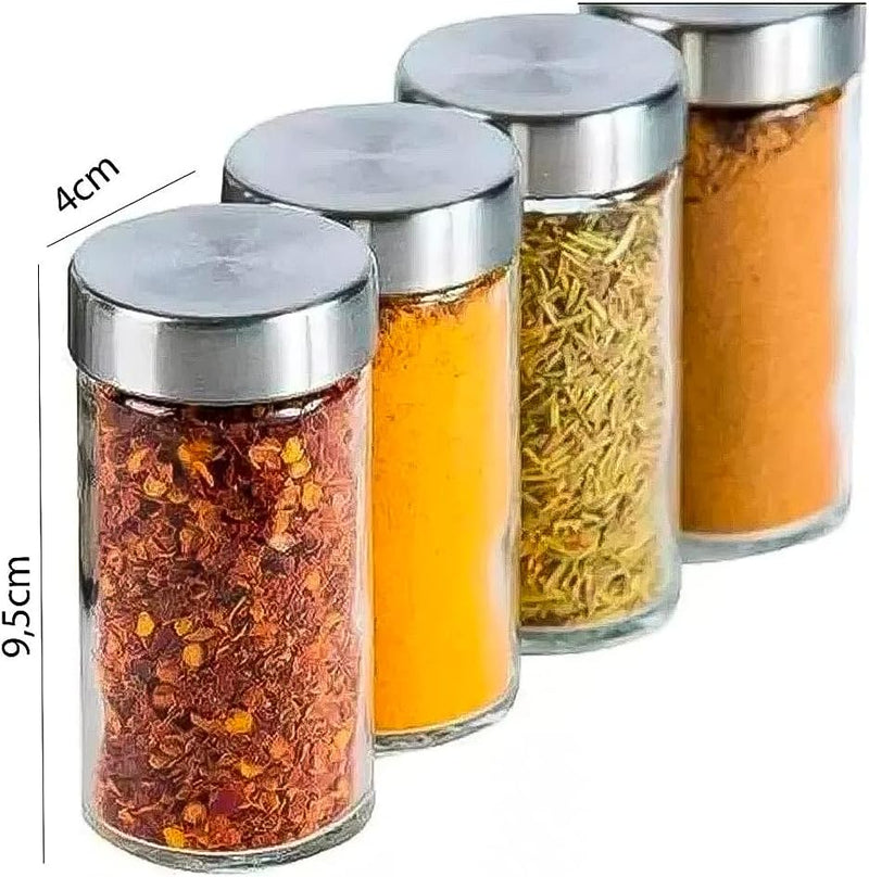 Porta Condimentos 12 Potes Base Giratória Futuro Casa Fuy428