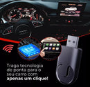 Adaptador Carplay e Android Auto Sem Fio Wireless Usb, Bluetooth 5.0 Premium