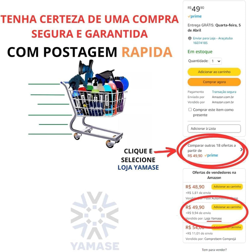 Kit Lavagem Automotiva Completa Vonixx Cera Carnauba Tok Final V-Floc Revitalizador de Plasticos intense Sintra fast