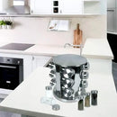 Porta Condimentos 12 Potes Base Giratória Futuro Casa Fuy428