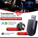 Adaptador Carplay e Android Auto Sem Fio Wireless Usb, Bluetooth 5.0 Premium