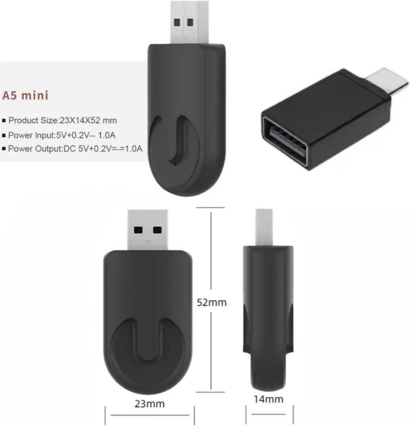 Adaptador Carplay e Android Auto Sem Fio Wireless Usb, Bluetooth 5.0 Premium