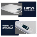 Balança de Cozinha Digital para Alimentos em Inox Resistente a Água Com Base Antiderrapante e Visor de Alta Definição Pesagem de 1g até 10kg