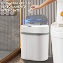 Lixeira Automática 12L com Sensor Inteligente de Aproximação – Abertura e Fechamento Automáticos para Cozinha, Banheiro e Escritório (12L-branco)