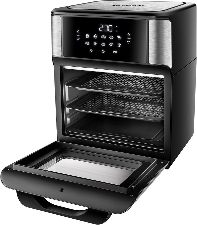 MONDIAL Fritadeira Air Fryer Forno Oven 12L, Preto/Inox, 2000W, 110V - AFON-12L-BI