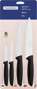 Tramontina JOGO FACAS INOX 4PC PLENUS PRE, Preto