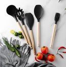 Kit Utensílios De Cozinha Jogo Completo 12 Peças Silicone Acompanha Mini Ralador - TYDA (ROSA)