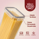 Kit Com 15 Potes Herméticos para Mantimentos, Plástico PP Transparente com Tampa Easy Lock, para Organização de Cozinha e Casa, Certificado CE e FDA