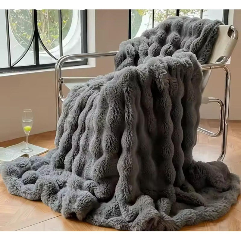 Cobertor de Luxo Pele de Coelho