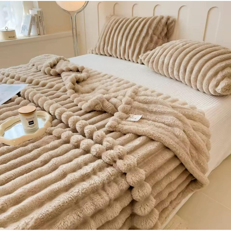 Cobertor de Luxo Pele de Coelho